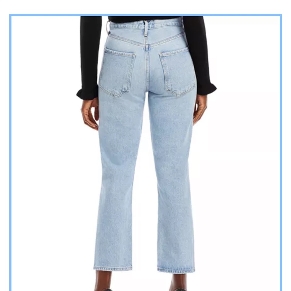 Agolde Riley crop jeans in shade “dimension”